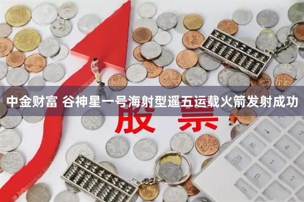 中金财富 谷神星一号海射型遥五运载火箭发射成功